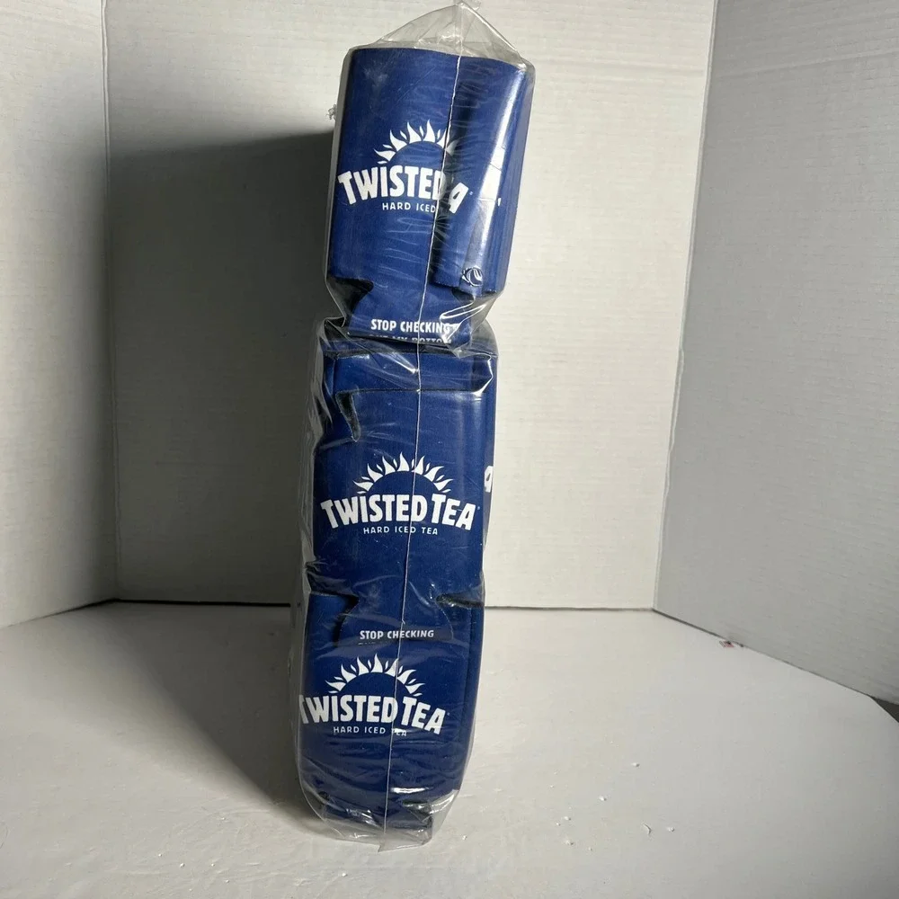 Twisted Tea Hard Iced Tea Blue Foam Can Koozie Insulators Bulk Pack New
